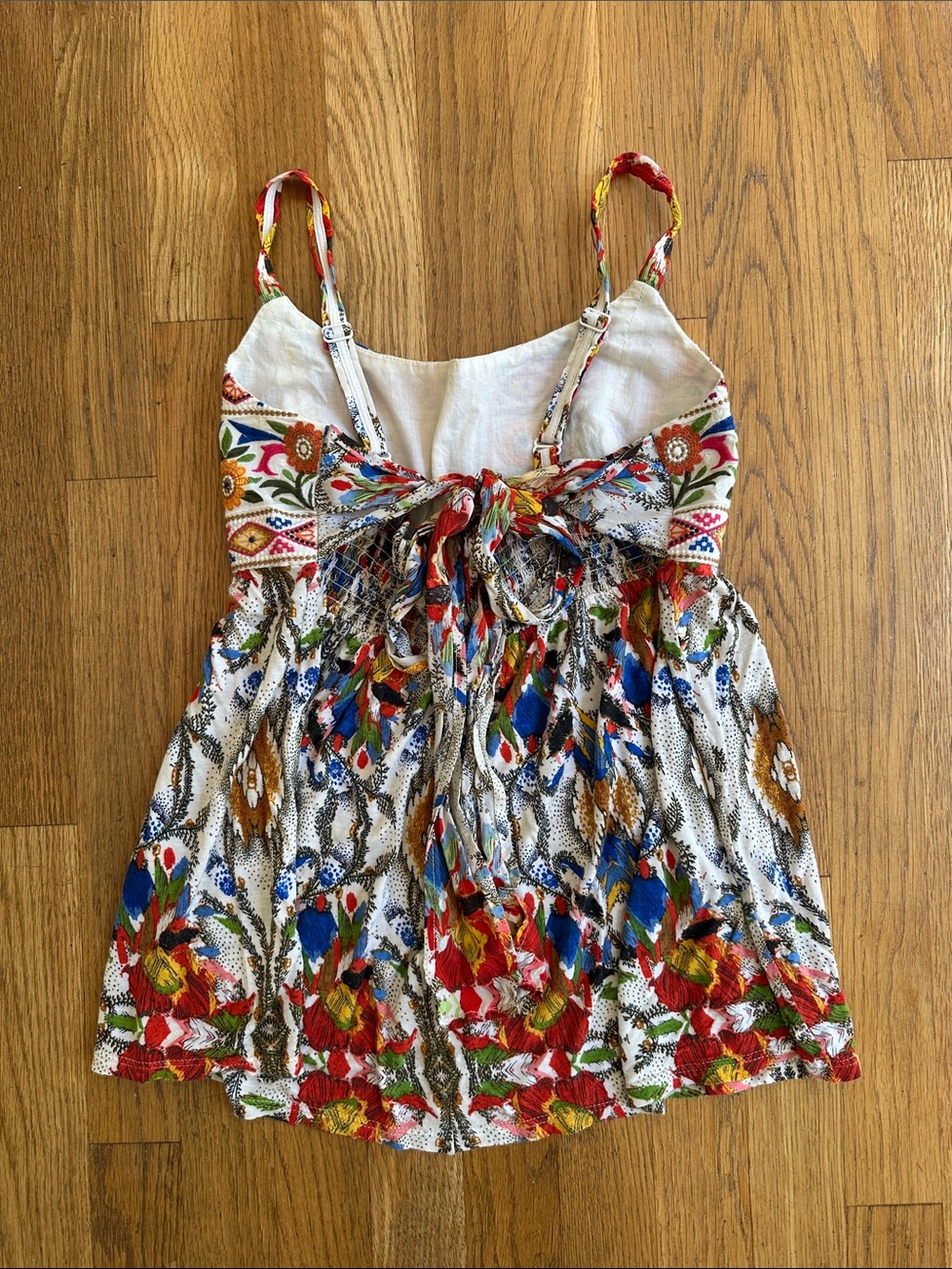 Anthropologie One September Floral Boho Babydoll Tank Top Size S - Picture 3 of 3